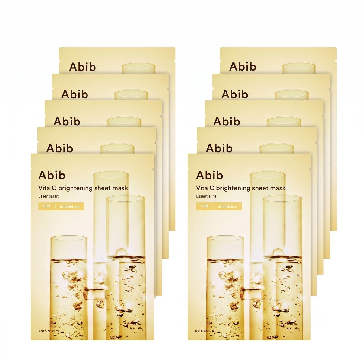 Abib Vita C Brightening Sheet Mask Essential Fit (10 Sheets)