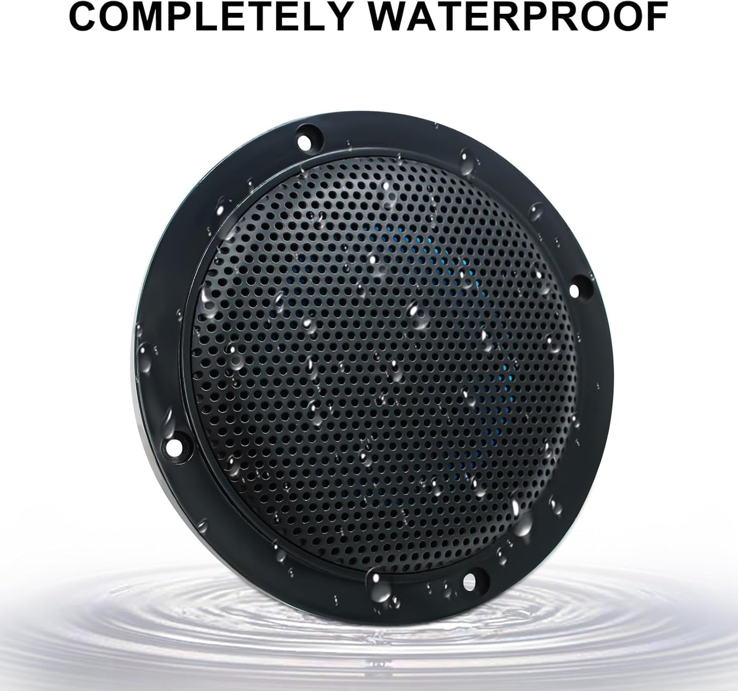 Herdio 4'' 160W 2PCS Waterproof Ceiling Speaker, Surround Sound Speaker For Kitchen Bathroom Yacht Outdoor Boat Home