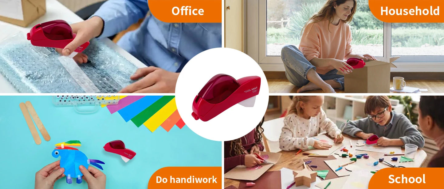 Eagle Automatic Tape Dispenser, No Battery Required, With 2 Rolls Free Tape, Suitable for Handwork, Family Gift Packaging