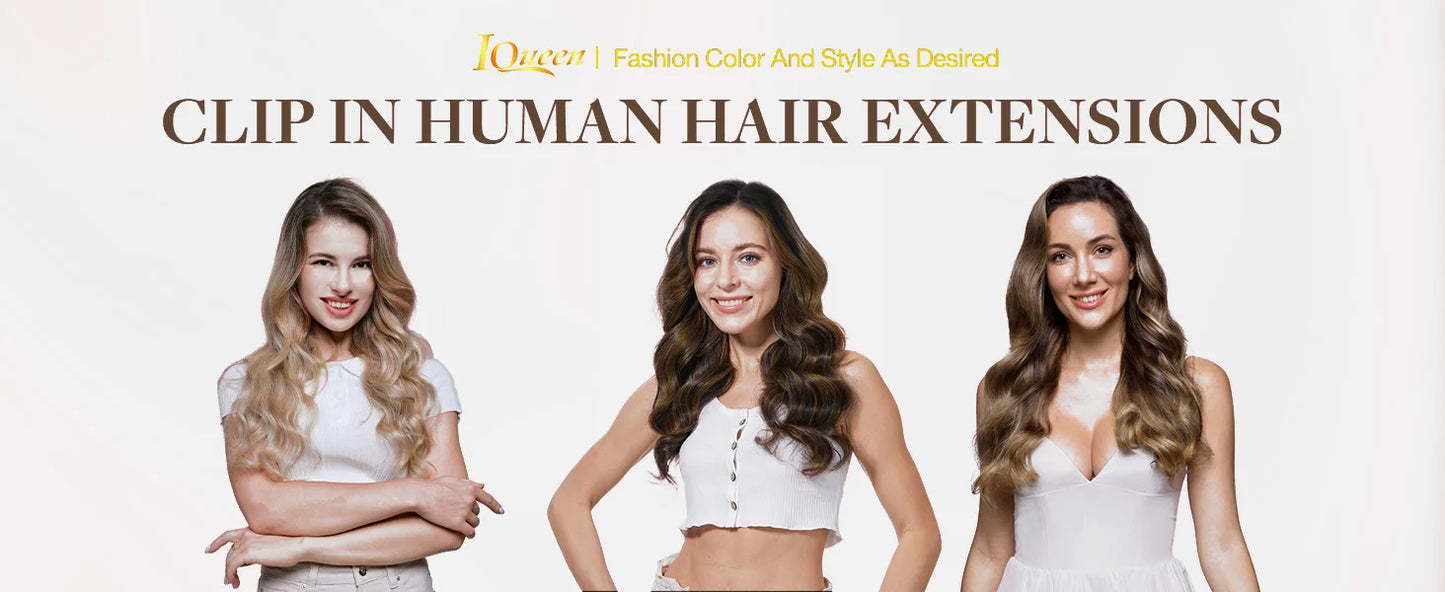 Clip In Hair Extensions, Human Hair Brazilian Straight Clip In Natural Black Color, Clip-In Remy Hair 20 22 24 26 Inch 4# Women