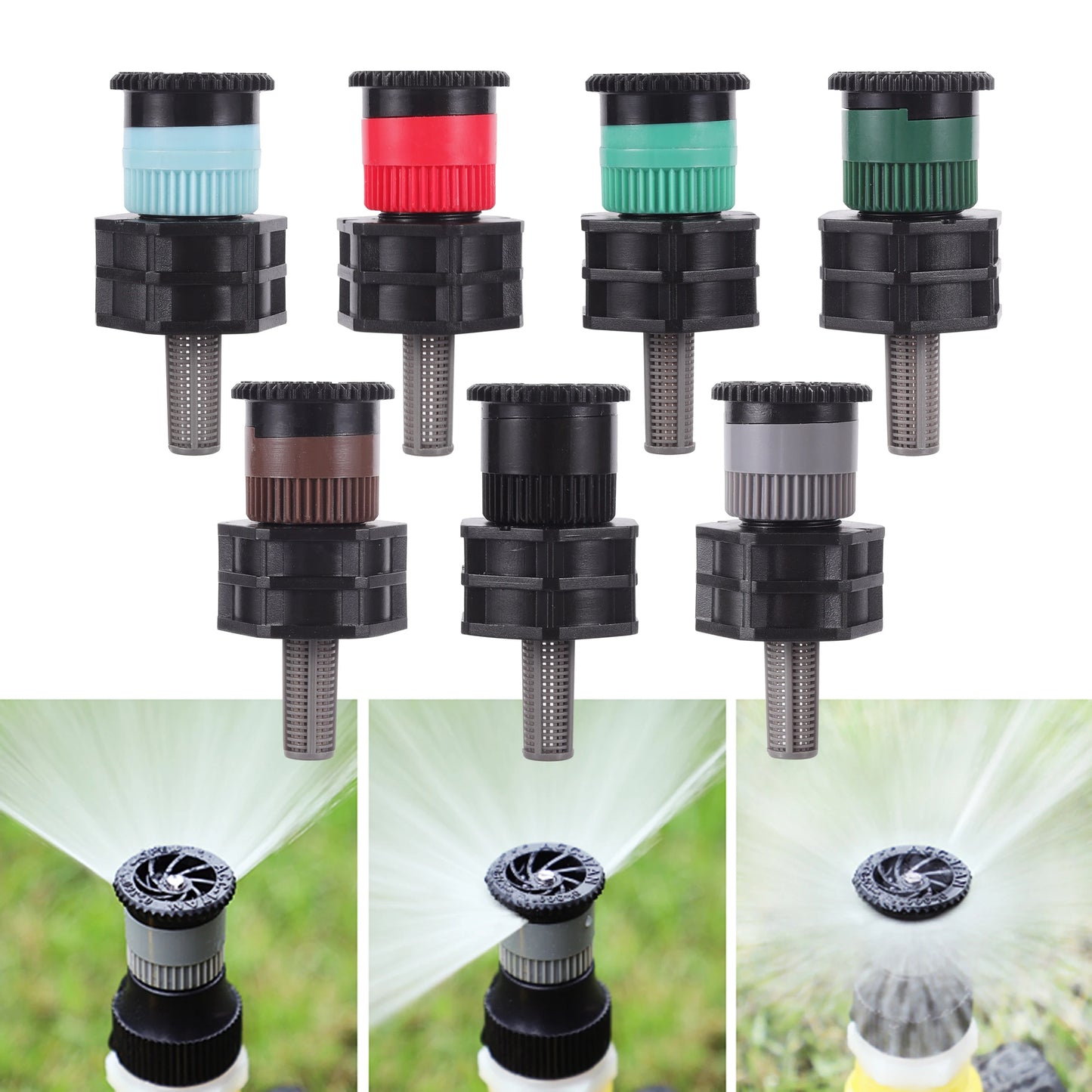 1Pc, Pop-up Sprinklers Replacement, Scattering Nozzles, 0~360 Degree Adjustable Garden Park Or Farm Grass Lawn Or Crops Irrigation Tool