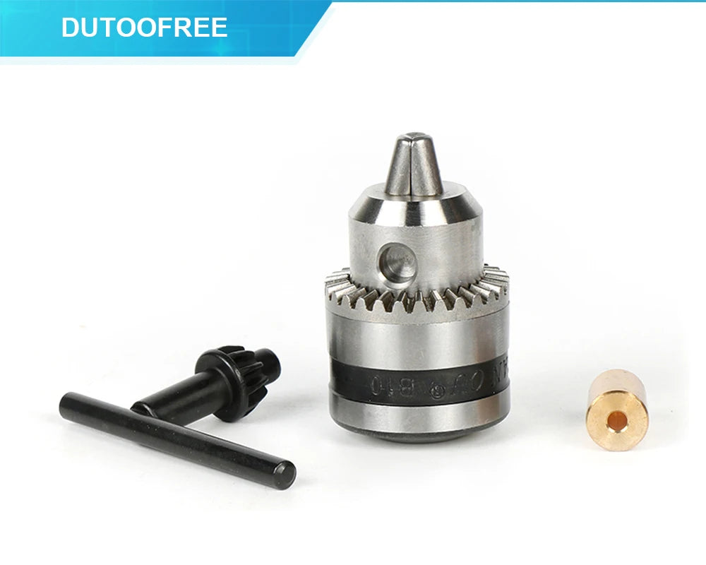 Power Tools Clamping 0.6-6mm B10 Micro Motor Drill Chucks Taper Mounted Drill Chuck With Chuck Key Brass Mini Electric Motor