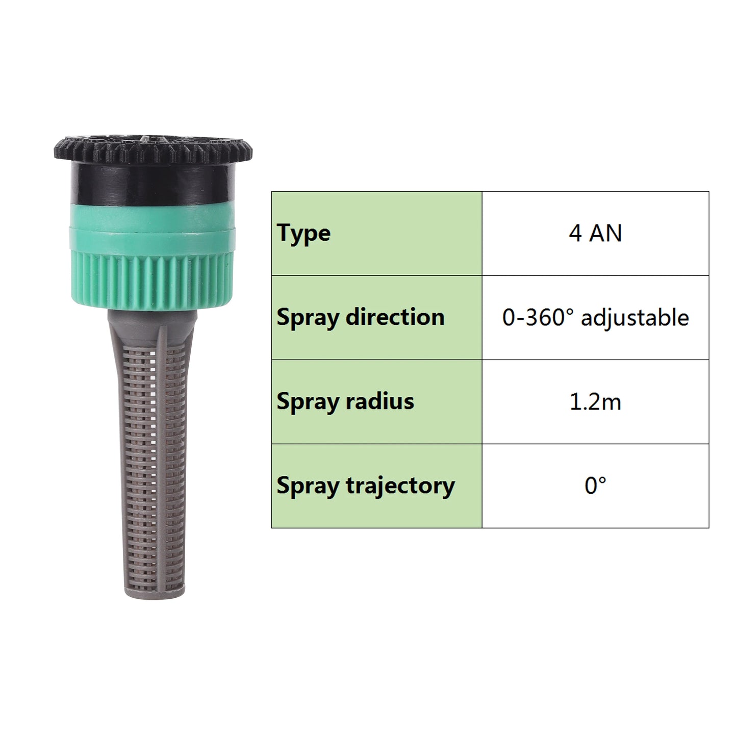 1Pc, Pop-up Sprinklers Replacement, Scattering Nozzles, 0~360 Degree Adjustable Garden Park Or Farm Grass Lawn Or Crops Irrigation Tool
