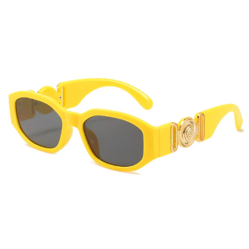 Vintage Polygon Sunglasses, Woman Fashion Brand, Small Frame Sun Glasses, Female Personality Candy Colors Retro Designer Shades