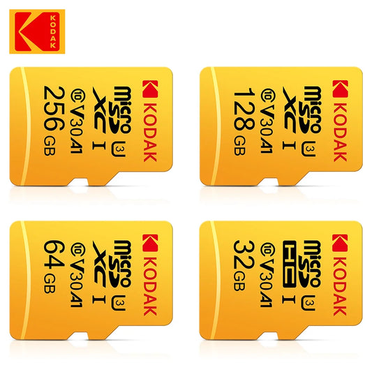 Tarjeta de memoria Original Kodak U3 A1 V30 MicroSD 128GB 32GB 64GB 256GB Clase 10 Tarjetas 32 64 128 256 GB Video Teléfono