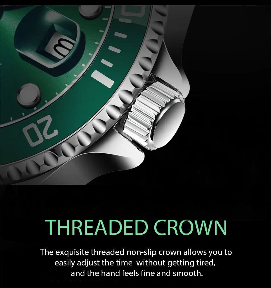 Luxury Fashion Diver Watch For Men, 30ATM Waterproof Date Clock, Sports Watch For Mens, Quartz Wristwatch, Relogio Masculino, LIGE Top Brand