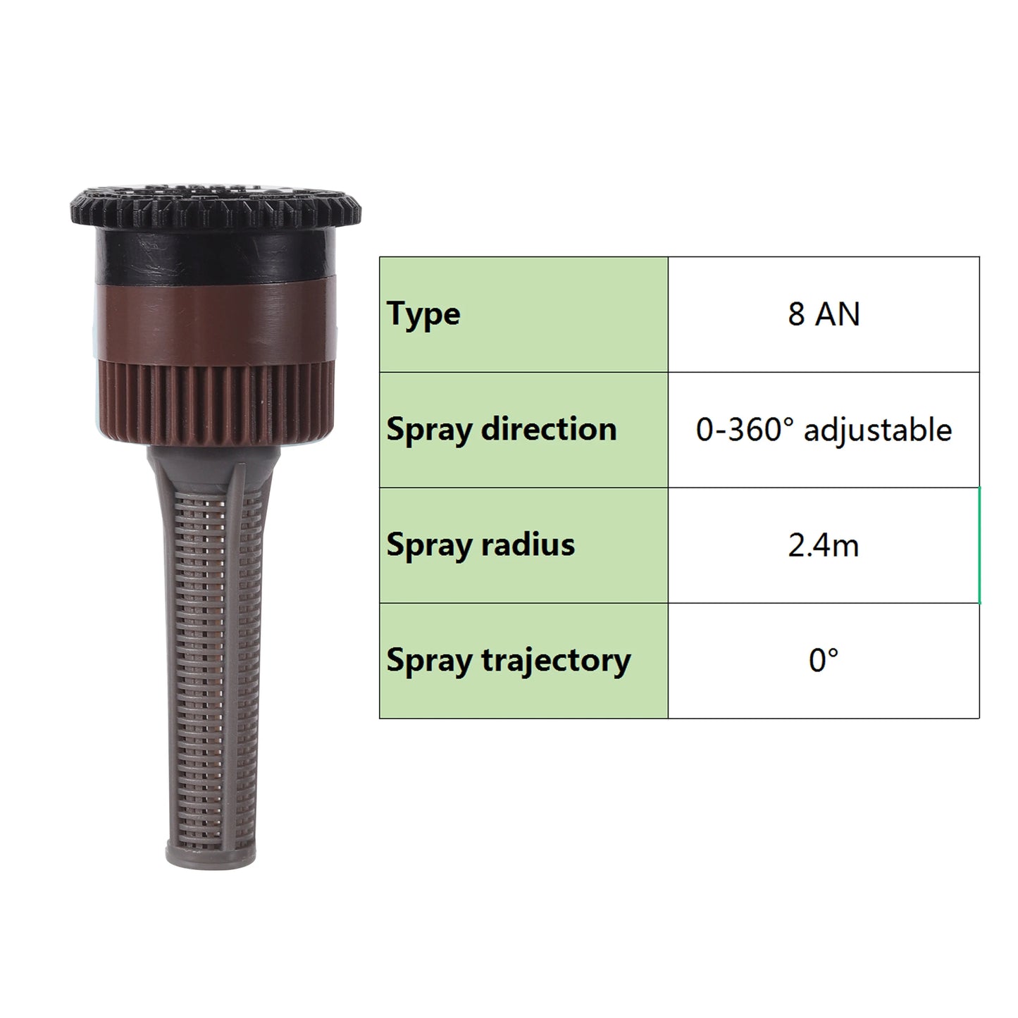 1Pc, Pop-up Sprinklers Replacement, Scattering Nozzles, 0~360 Degree Adjustable Garden Park Or Farm Grass Lawn Or Crops Irrigation Tool