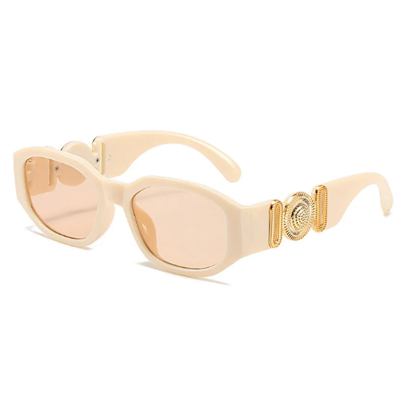 Vintage Polygon Sunglasses, Woman Fashion Brand, Small Frame Sun Glasses, Female Personality Candy Colors Retro Designer Shades