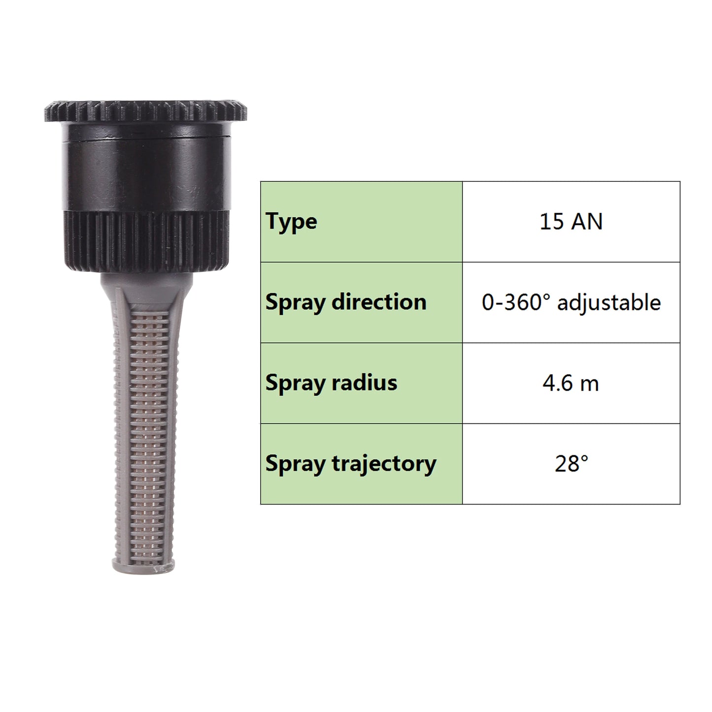 1Pc, Pop-up Sprinklers Replacement, Scattering Nozzles, 0~360 Degree Adjustable Garden Park Or Farm Grass Lawn Or Crops Irrigation Tool
