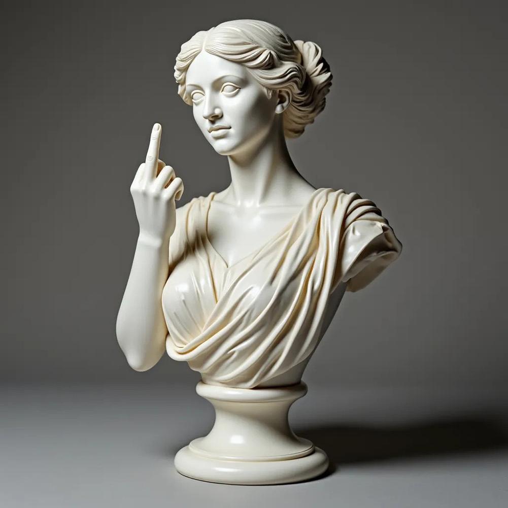 Vienna Goddess Statue, Middle Finger Resin Art Decor Funny Offensive Sculpture, Desktop Novelty Gift Decor Statue Home Decor