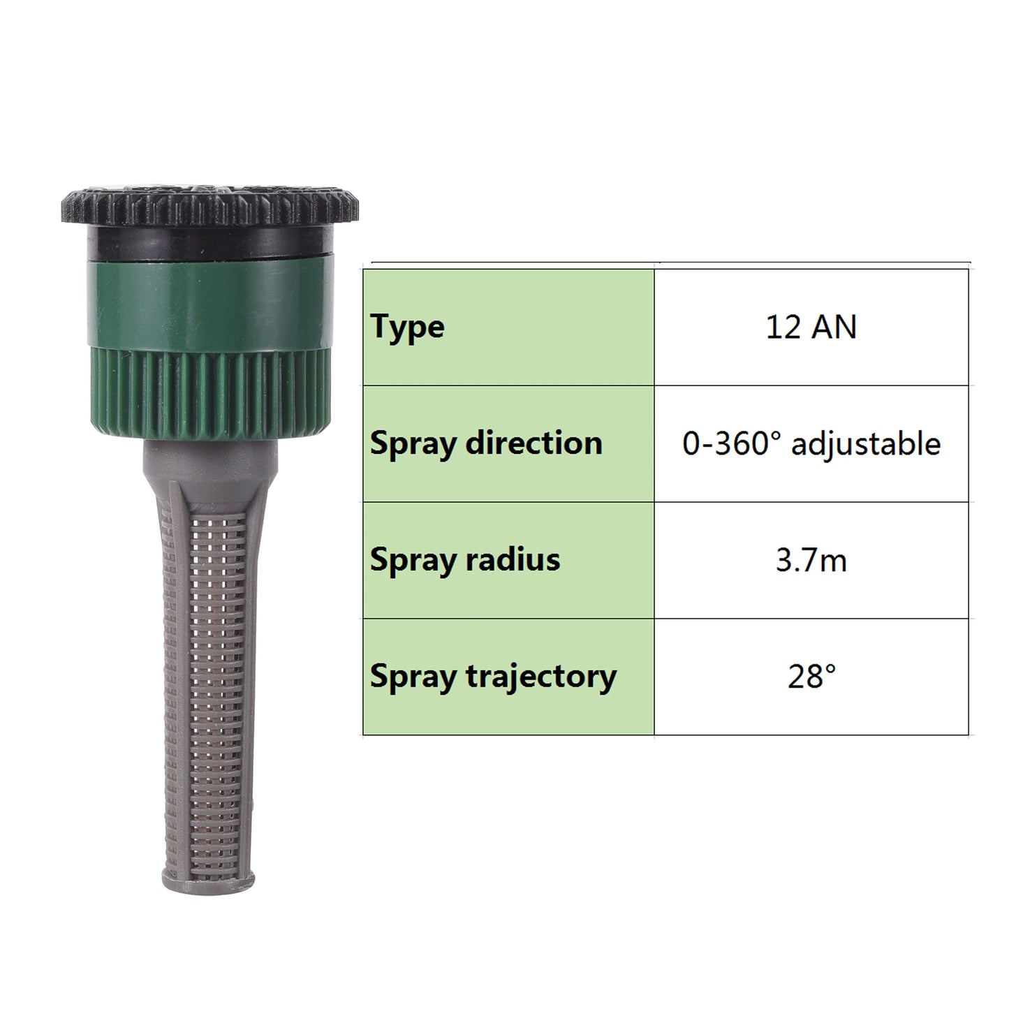 1Pc, Pop-up Sprinklers Replacement, Scattering Nozzles, 0~360 Degree Adjustable Garden Park Or Farm Grass Lawn Or Crops Irrigation Tool