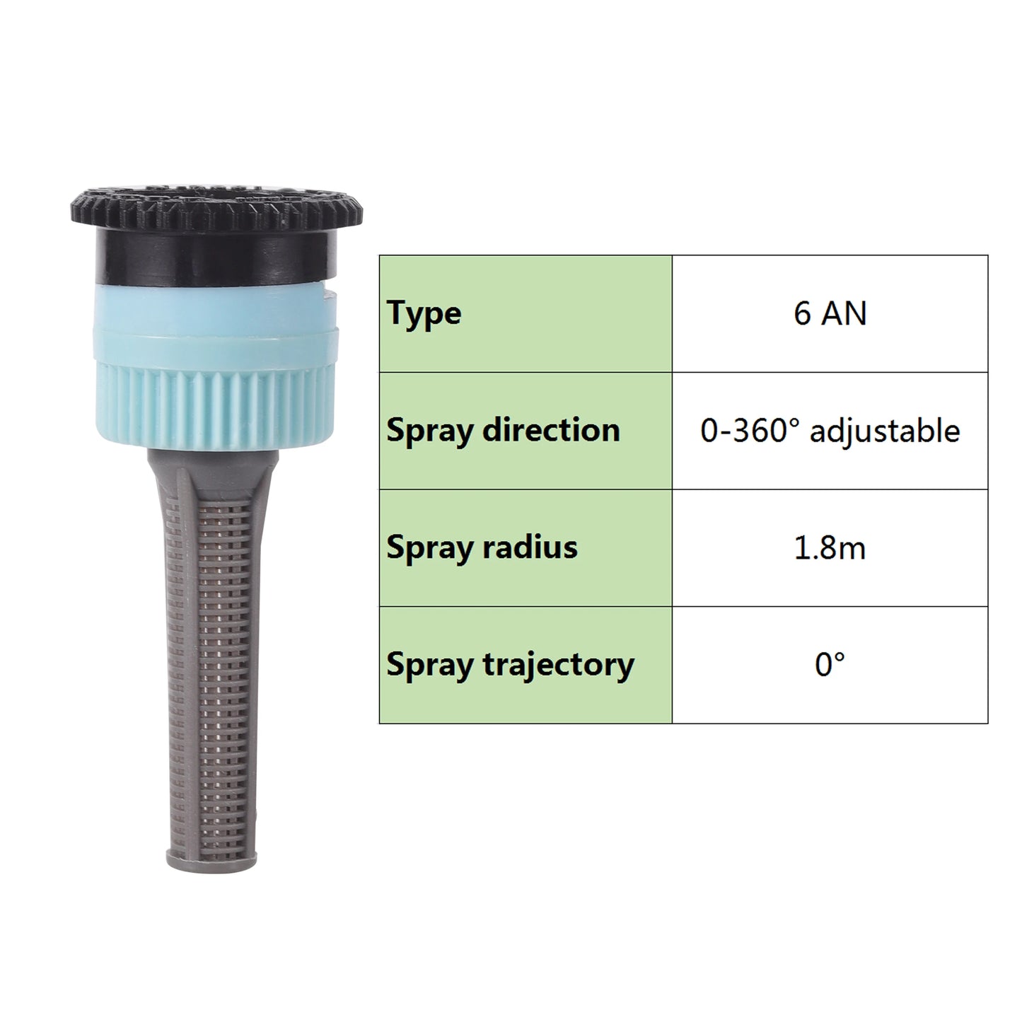 1Pc, Pop-up Sprinklers Replacement, Scattering Nozzles, 0~360 Degree Adjustable Garden Park Or Farm Grass Lawn Or Crops Irrigation Tool