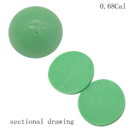 .68 Caliber Rubber Paintball 0.68cal Training Ball 100PCS 200PCS Reusable Paintball Gun Shooting Ball