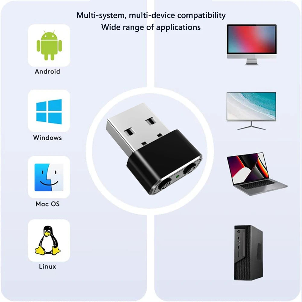 Mini Automatic Mouse Jiggler, Mover Undetectable USB Automatic Move Cursor, Plug and Play with ON/OFF Indicator Light for Computer