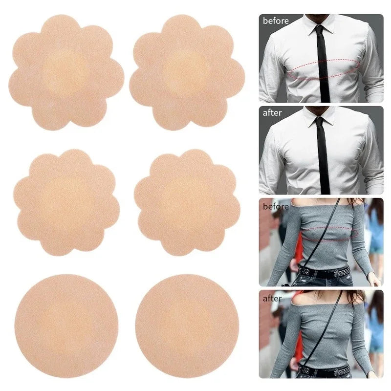 10-200Pcs, Nipple Cover Stickers, Women Breast Lift Tape Pasties, Invisible Self-Adhesive Disposable Bra Padding, Chest Paste Patch
