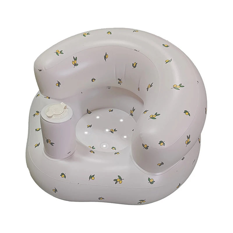 Inflatable Baby Sofa for Babies 3 Months & Up,Children Inflatable Sofa,Baby Seats for Infants, Blow Up with Built in Air Pump
