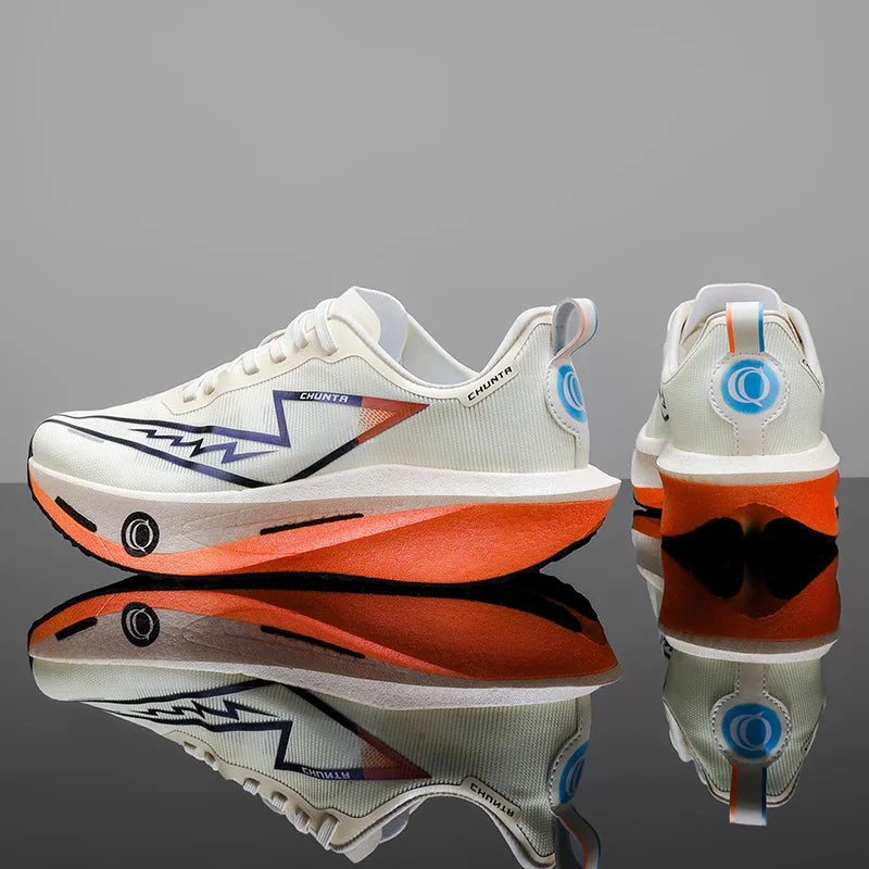 Men's Fashionable Casual and Comfortable Sports Running Shoes, Breathable Fabric Upper, Non-Slip and Wear-Resistant Cushioning Soles, Round-Toe Lace-Up Casual Running Shoes, Suitable for All Seasons