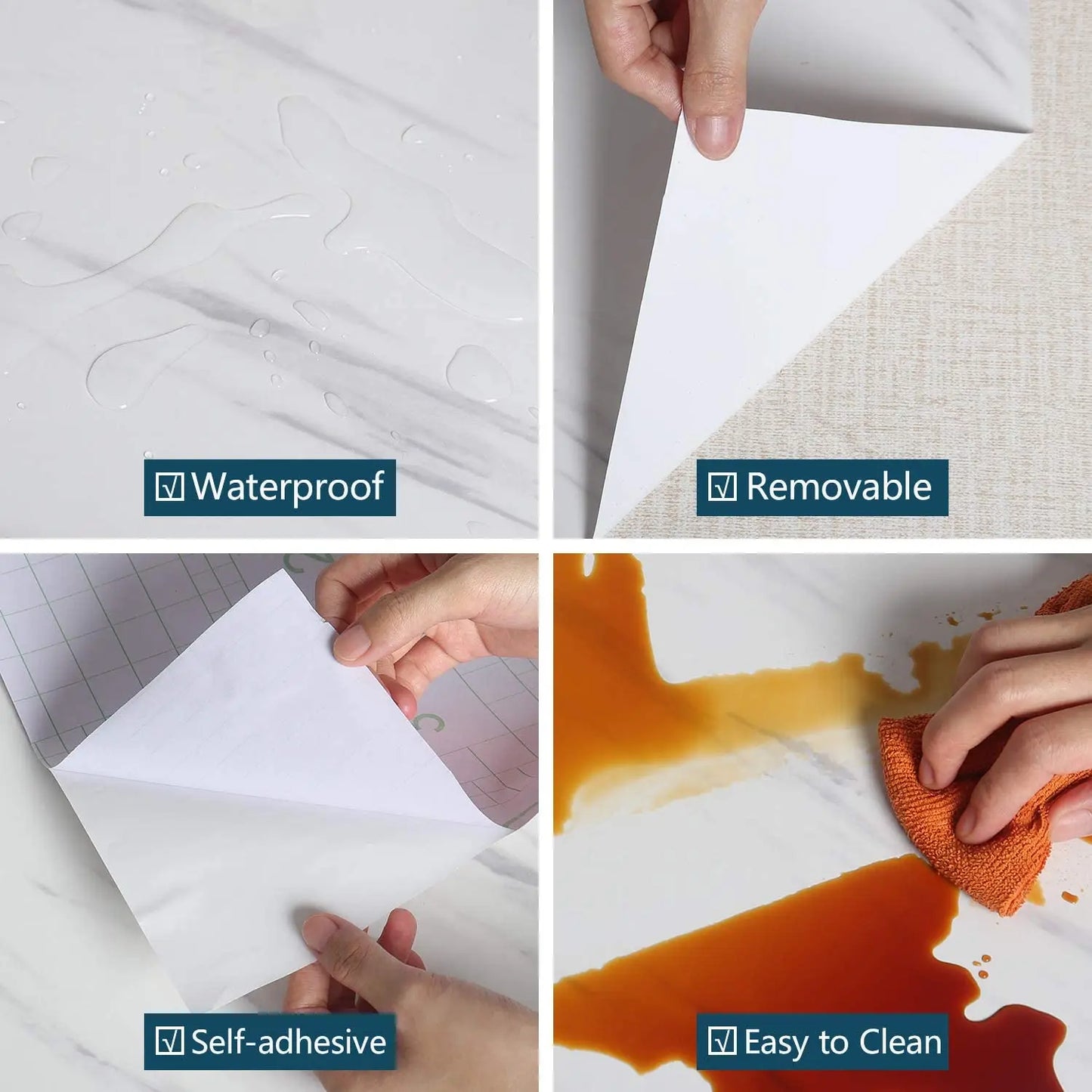 80cm Width Marble For Walls In Rolls, Vinyl Self Adhesive Waterproof Wallpaper Contact Paper, Wall Stickers Film, Kitchen Home Deco