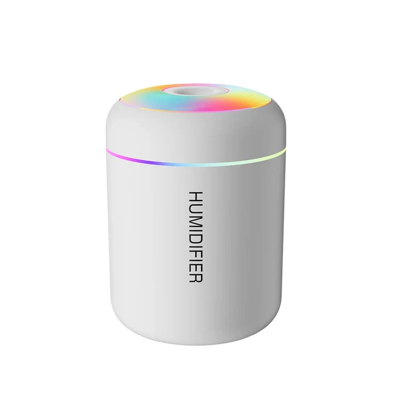 HOMEFISH Mini Air Humidifier USB Aroma Diffuser Essential Oil Purifier Cool Mist Sprayer Home Bedroom LED Desktop Humidifier