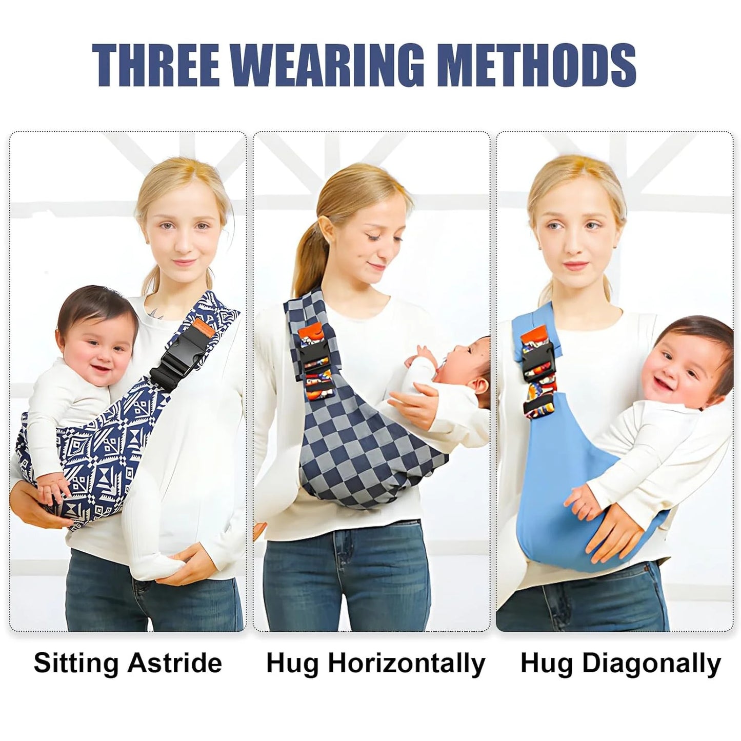 Portable Baby Carrier Wrap, Toddler Accessories, Multifunctional Strap Infant Bag, Adjustable Shoulder Baby Carriers Sling for Kids
