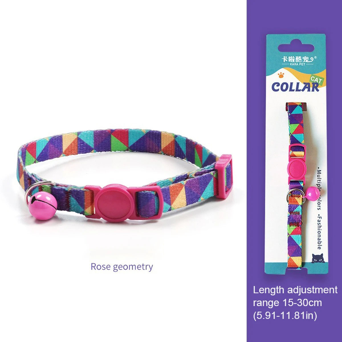 Cute Cat Weaving Necklace with Small Bell Design, Anti-Suffocation Cat Collar Adjustable 15-30cm Comfortable Soft nylon material