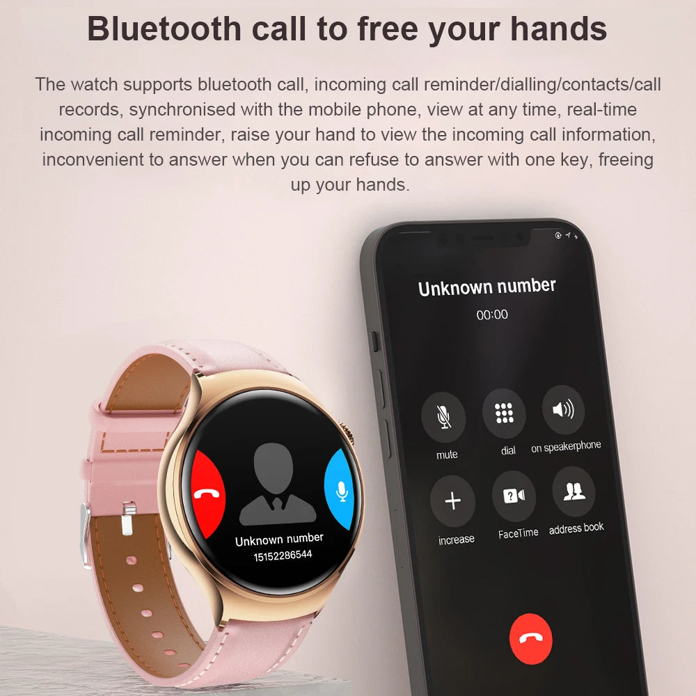 New GPS NFC Bluetooth Call Smartwatch, Women Watch, 4 mini Sports Track, Heart Rate Oximetry Monitoring Health Smartwatch For Woman