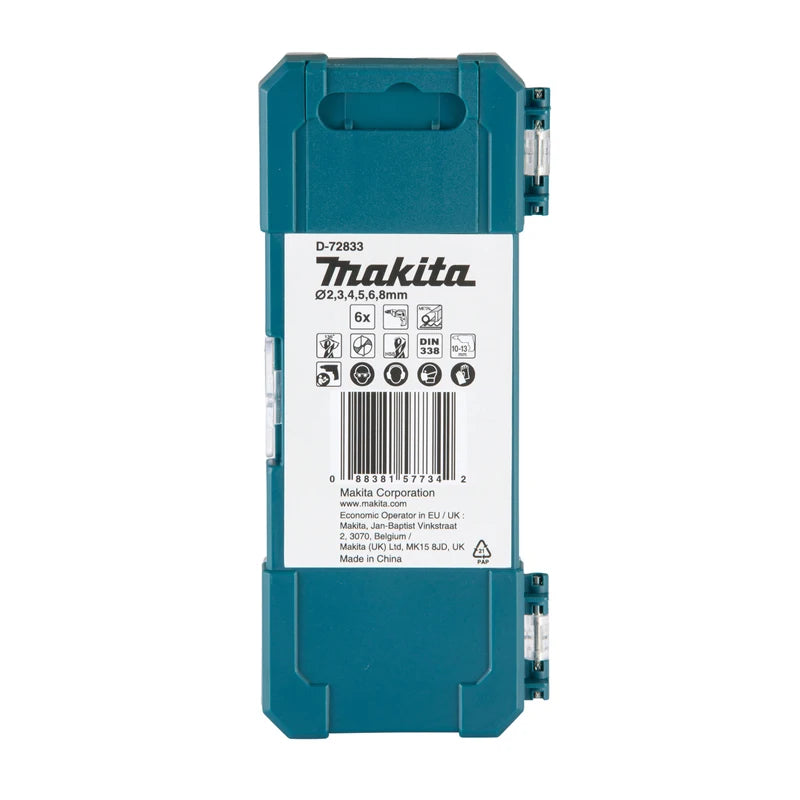 Makita D-72833 D-72861 Metal/Wood Drill Bit Set, HSS-Tin Twist Drill Various Size Multifunctional Tool Accessories