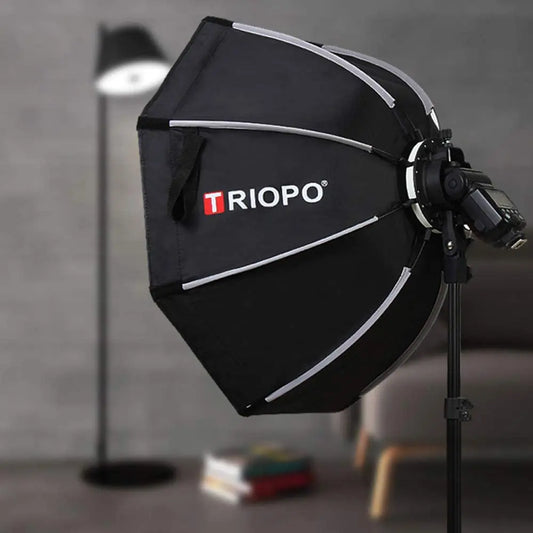 TRIOPO 55cm 65cm 90cm 120cm Softbox Octogonal Plegable Soporte para Trípode para Godox V860III V1 AD200Pro Yongnuo Speedlite Flash