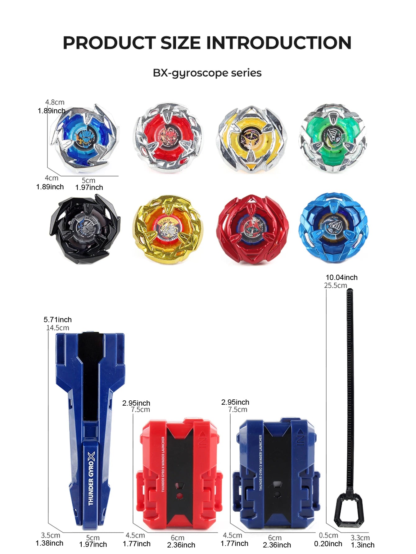 Beyblade X Spinning Toy Kit Gyro Metal Battle Tops with Launchers Organizer Box Set Gift