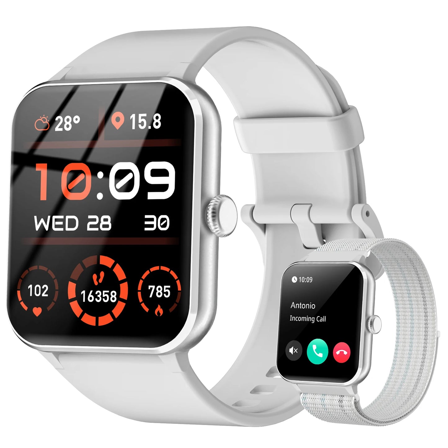 Blackview R50 Smart Watch, Heart Rate Monitor 1.85'' HD Screen, 100+ Sport Modes, Men Women, Outdoor Watch for IOS Android