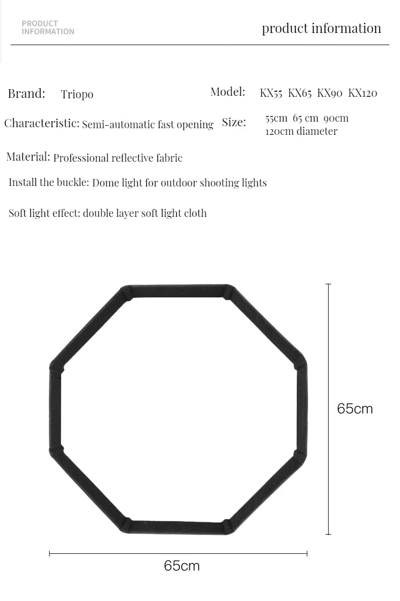 Softbox, Octagon Umbrella Light Box For Godox AD200 V1 Speedlite Flash Light, Photography Photo Studio, Triopo