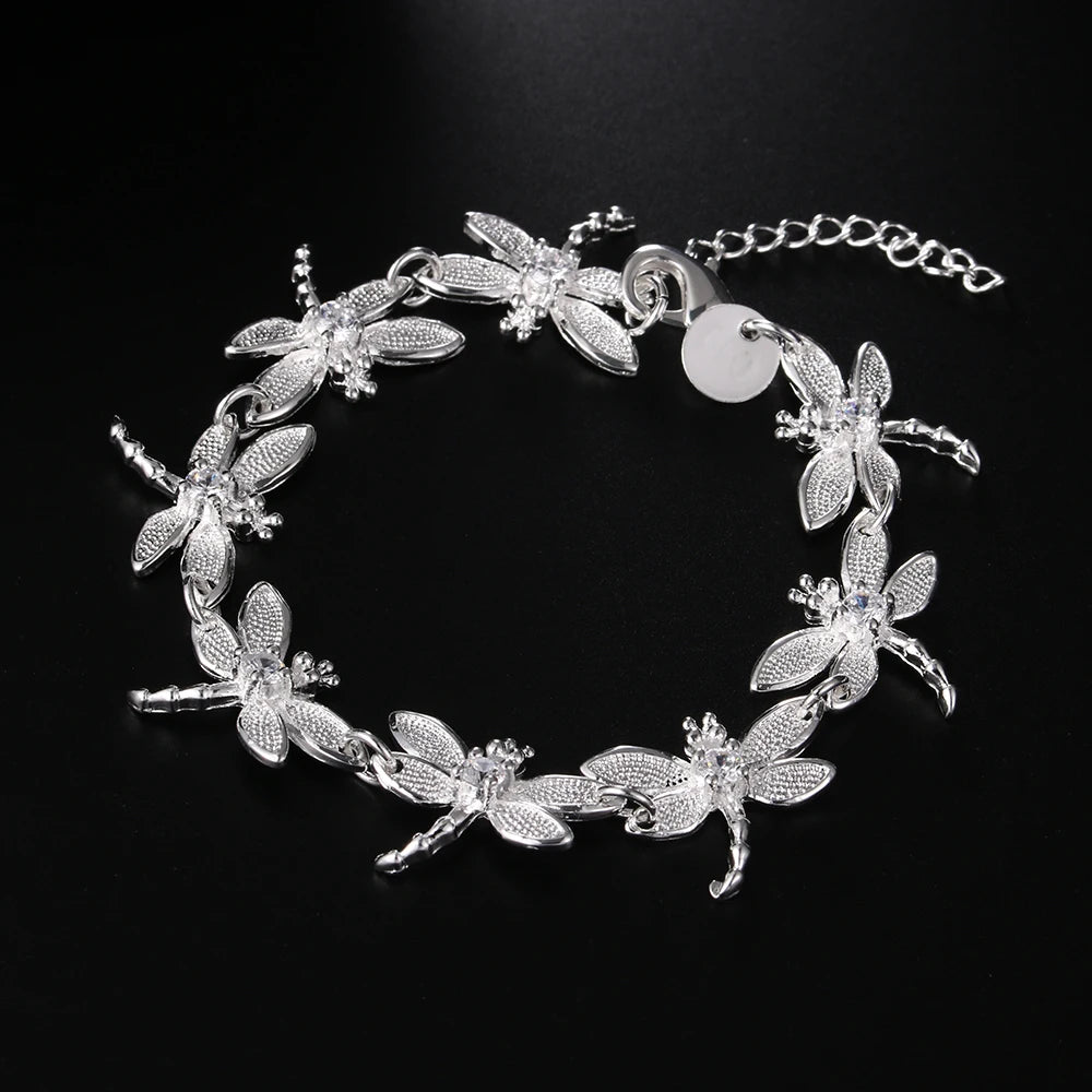 Fashion charm 925 Sterling Silver Bracelet for man woman, Twisted rope chain fine jewelry, Wedding party Christmas gift