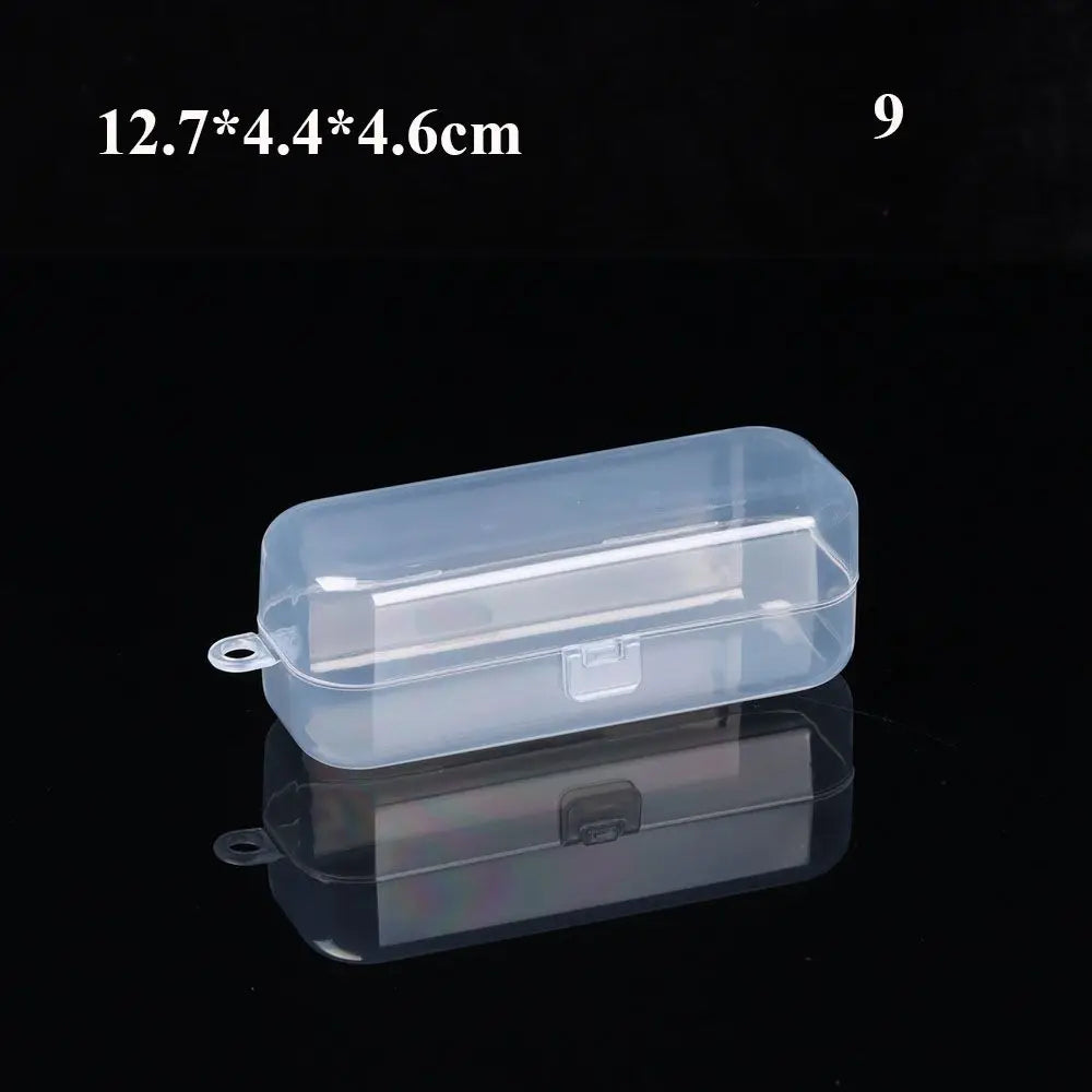 Various Shapes Plastic Transparent Storage Box, Small Items Sundries Organizer Case, Jewelry Earrings Rings Beads Container Tools