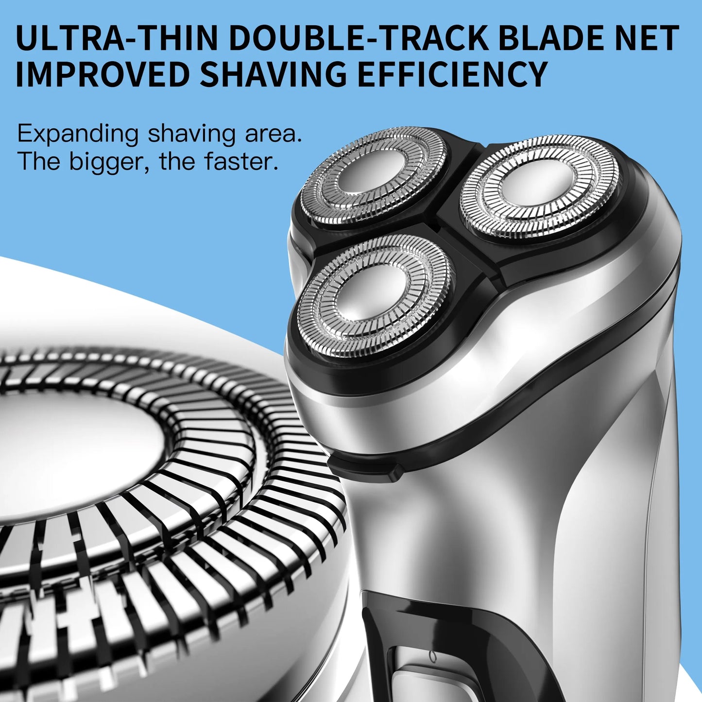 Blackstone Electrical Rotary Shaver for Men, 3D Floating Blade Washable Type-C USB Rechargeable Shaving Beard Machine, ENCHEN