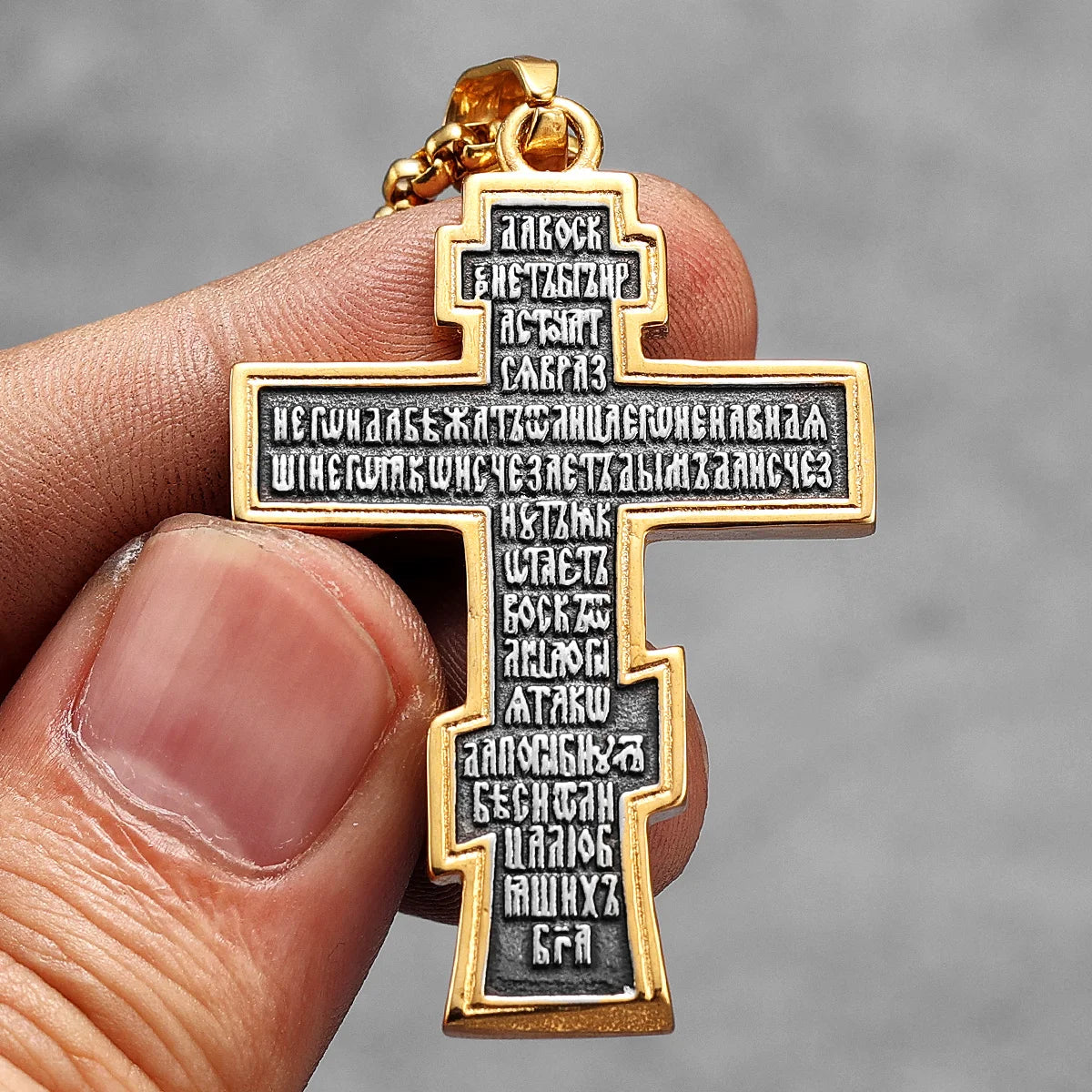 INRI Jesus Cross Amulet Stainless Steel Men Women Necklaces Pendants Chain Amulet Punk Trendy Jewelry Creativity Gift Wholesale