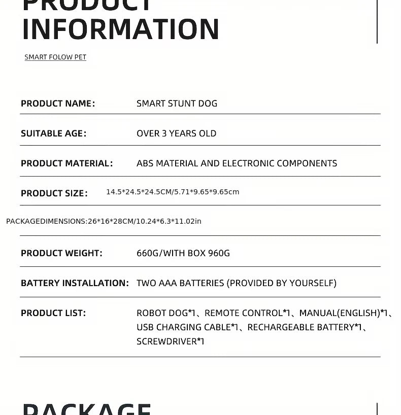 Intelligent Robot Dog, Remote Control Electronic Sing Dance Follow, Smart Interactive Stunt Music Toy, Programmable Puppy, Kid Gift