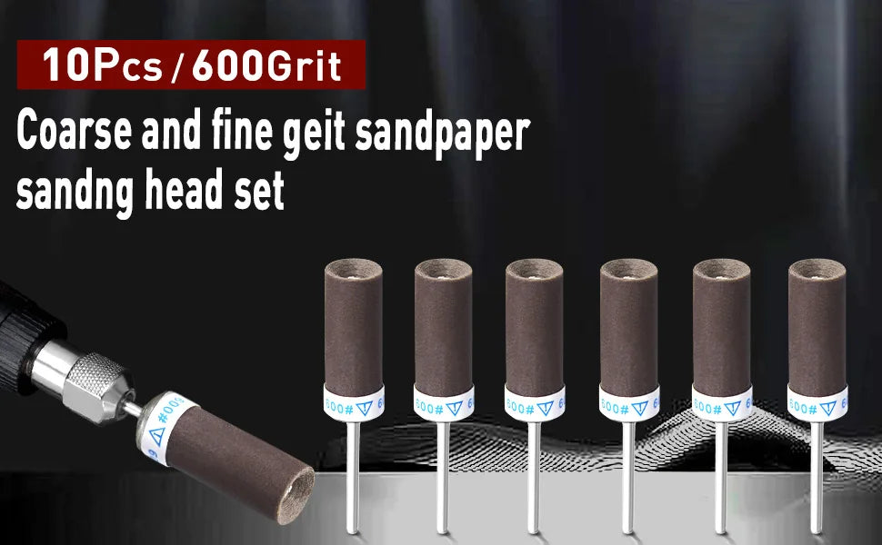 25Pcs, Sanding Drums, Sandpaper Sticks Set with 1/8"(3mm) Shank for Dremel Rotary Tool, 180/240/600/1000/1500/2000 Grits Different