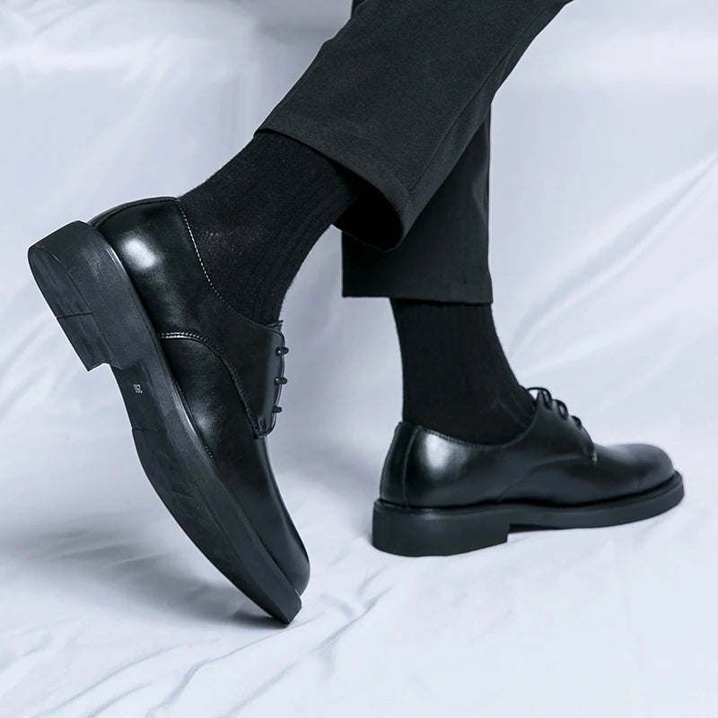 Spring Autumn Soft Sole Comfortable Casual Shoes, Men's Outdoor Hiking Travel Shoes, High End High Quality Men's Suit Dress Shoes