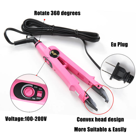 Professional Hair Extension Tool Hair Connector Fusion Heat Iron Connector Adjustable Temperature Melting Tool UK/US/EU Plug