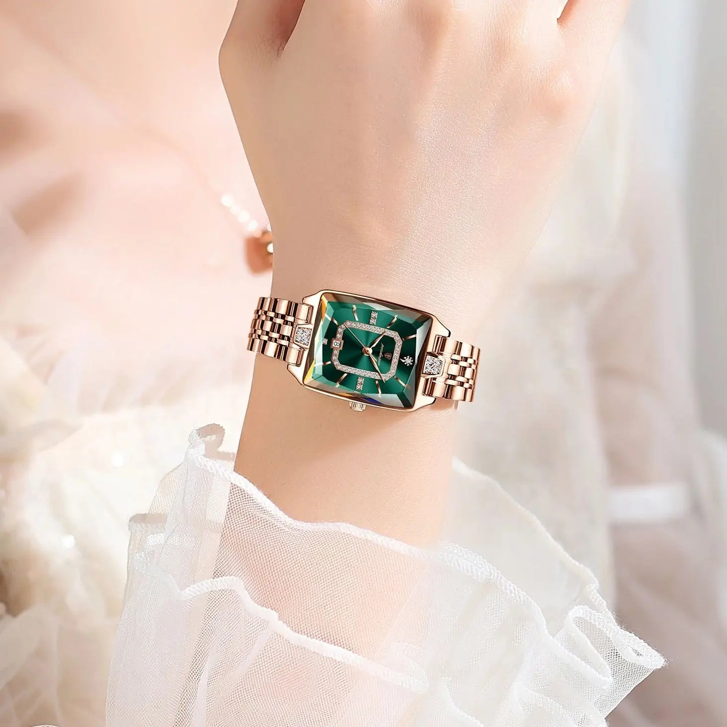 Luxury Watch For Woman, Waterproof Calendar High Quality Ladies Watch, Stainless Steel Quartz Women's Watches With Elegant Box, POEDAGAR