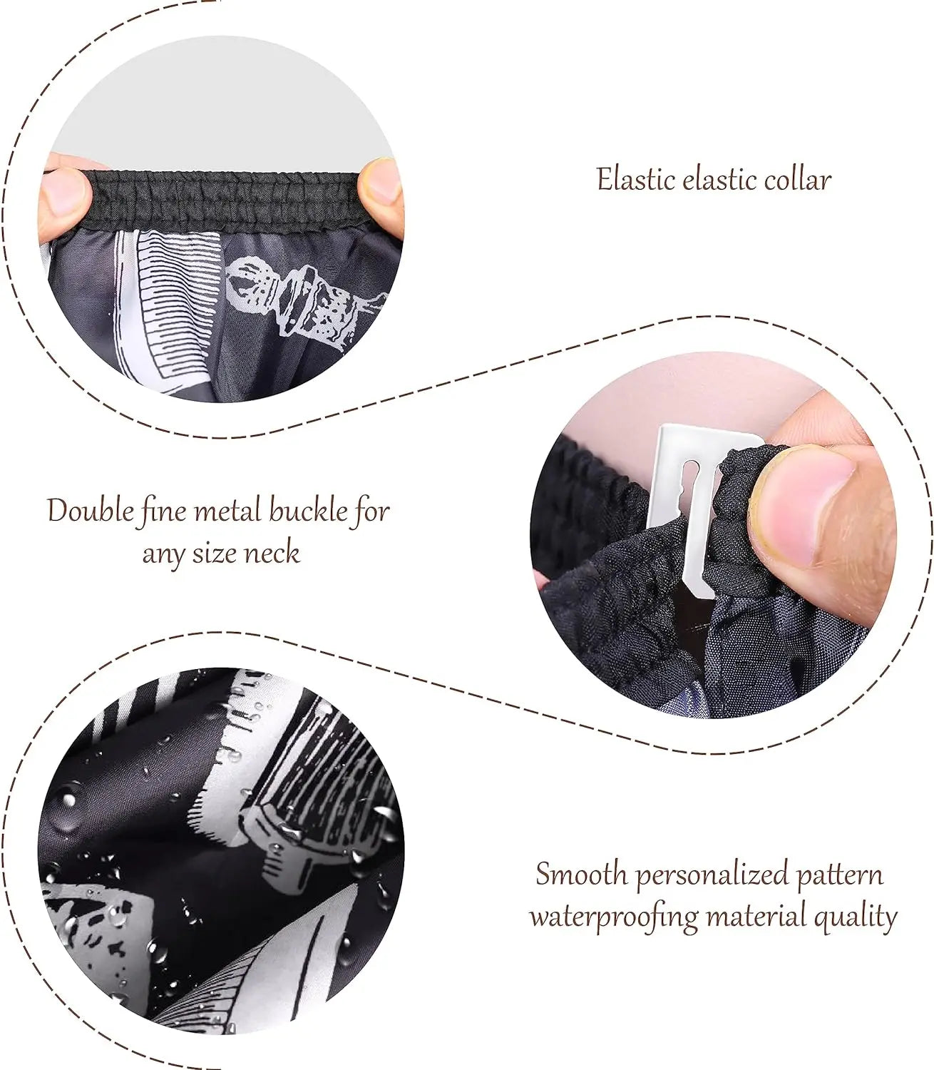11Pcs/15Pcs, Salon Barber Cloak Set, Barber Stylist Cloak with Adjustable Buckle, Neck Dust Removal Brush and Comb, Barber Shop Tool
