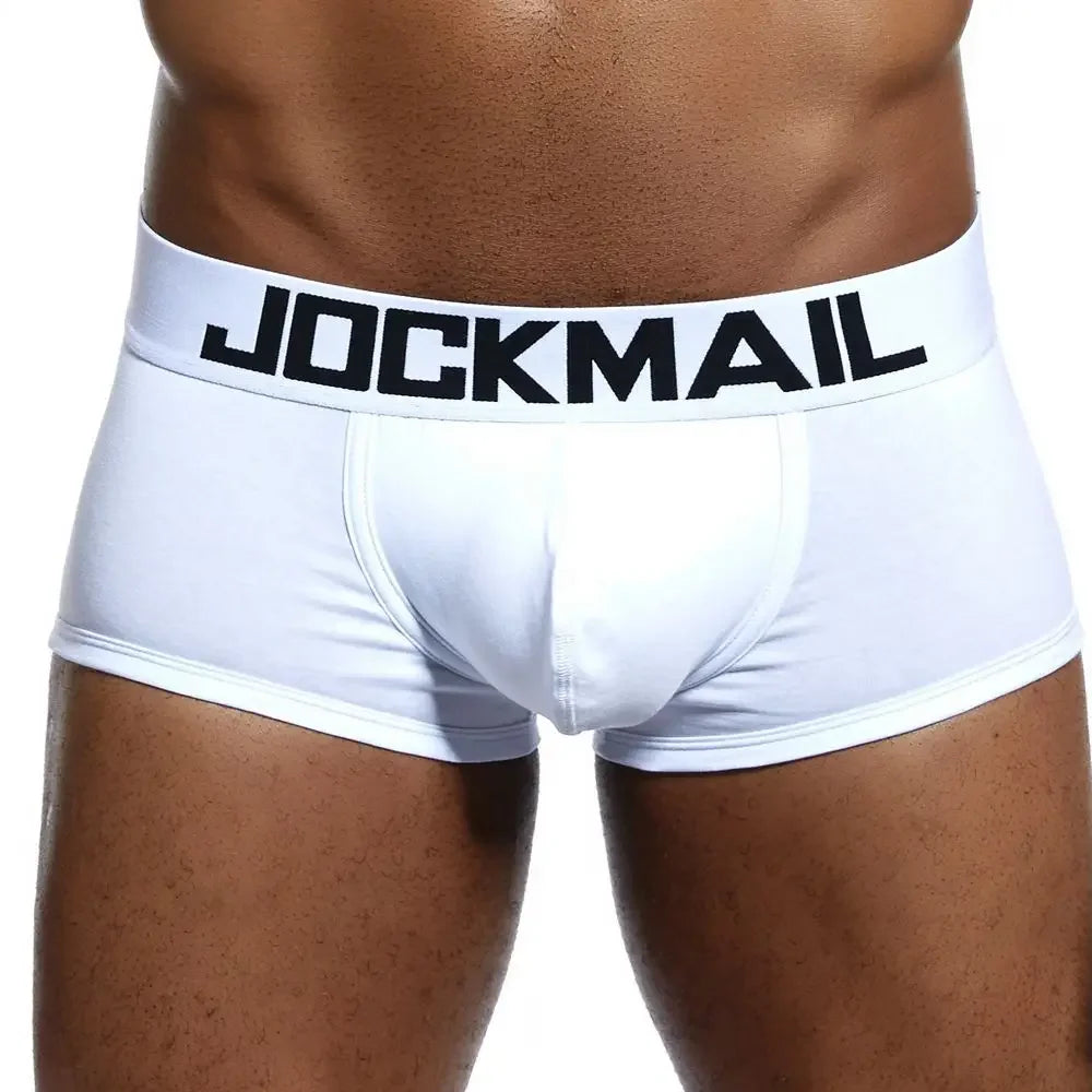 Male Panties, Breathable Boxers, Cotton Men Underwear, U convex pouch Sexy Underpants, Printed leaves Homewear Shorts, JOCKMAIL