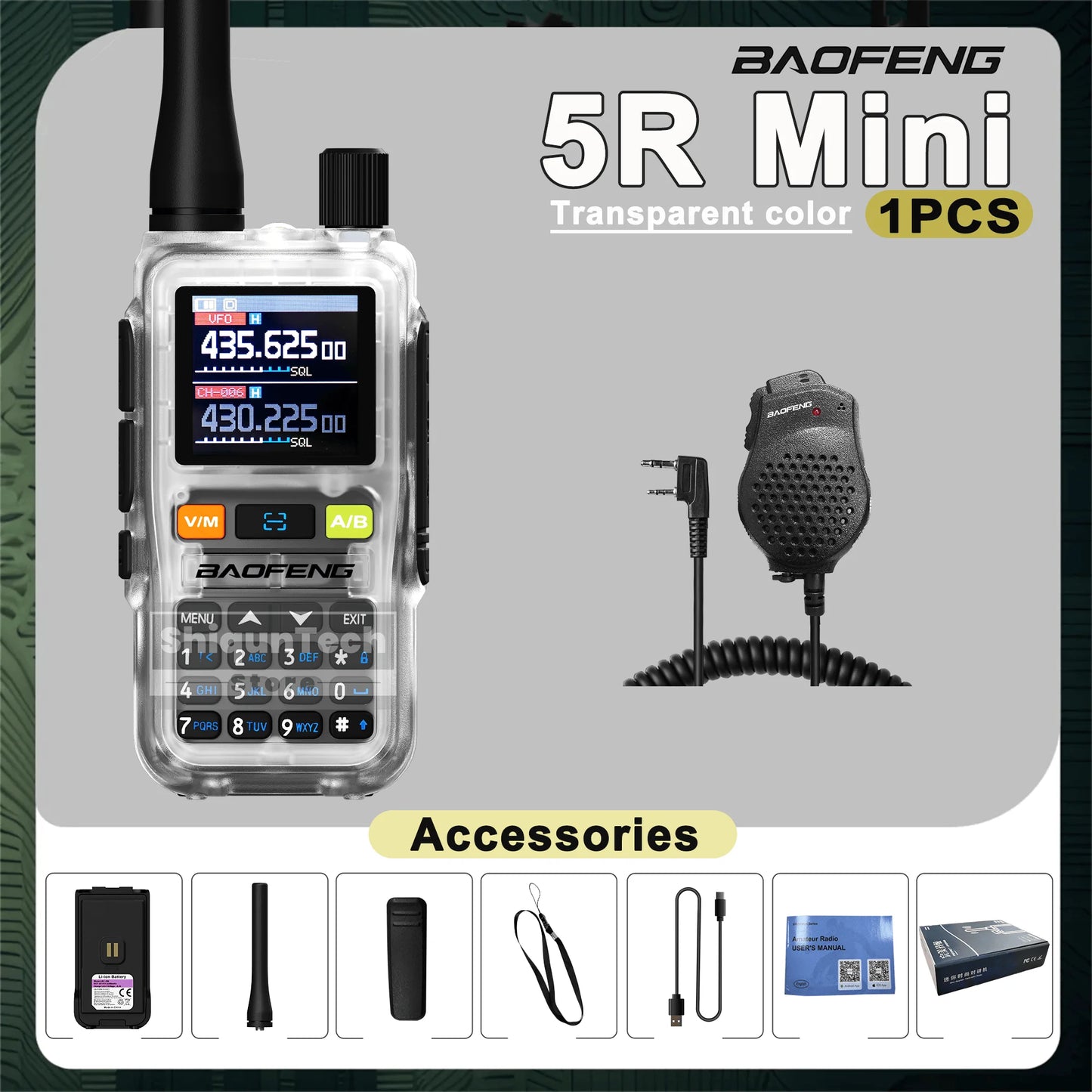 Baofeng UV 5R Mini Walkie Talkie Air Band UHF/VHF Dual Watch Dual PTT Bluetooth Programming Type-C Camping Ham Radio Upgrade 5R