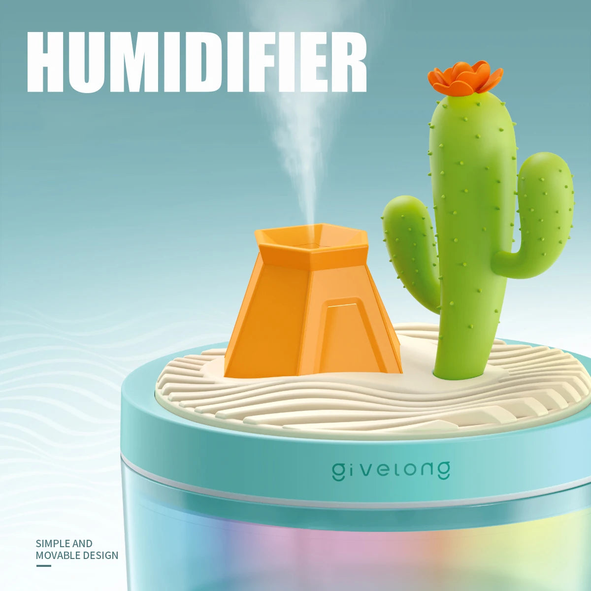 Landscape Air Humidifier, Small Spray Hydration Household Silent Bedroom Desktop Car USB Aromatherapy Humidifiers, Diffuser