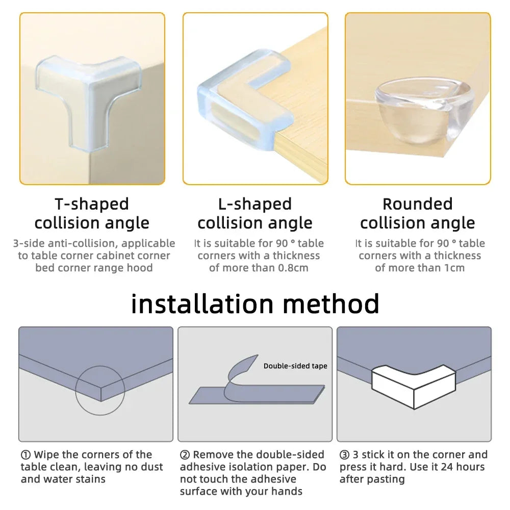 Table Corner Protectors for Baby, Furniture Corner Guards, Children Anti Collision Edge Guards, Baby Safety Table Edge Covers