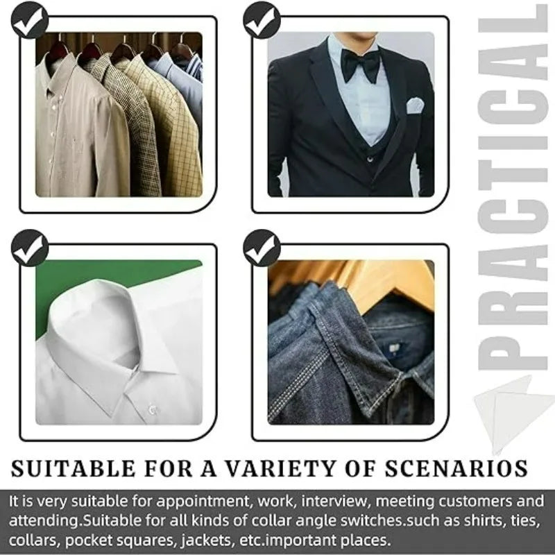 Prevent Deformation Collar Stays, Stickers, Anti Roll Stand Collar Shaper, Adhesive Shaping Patch, Avoid Curl Polo Shirts Fixed Pads