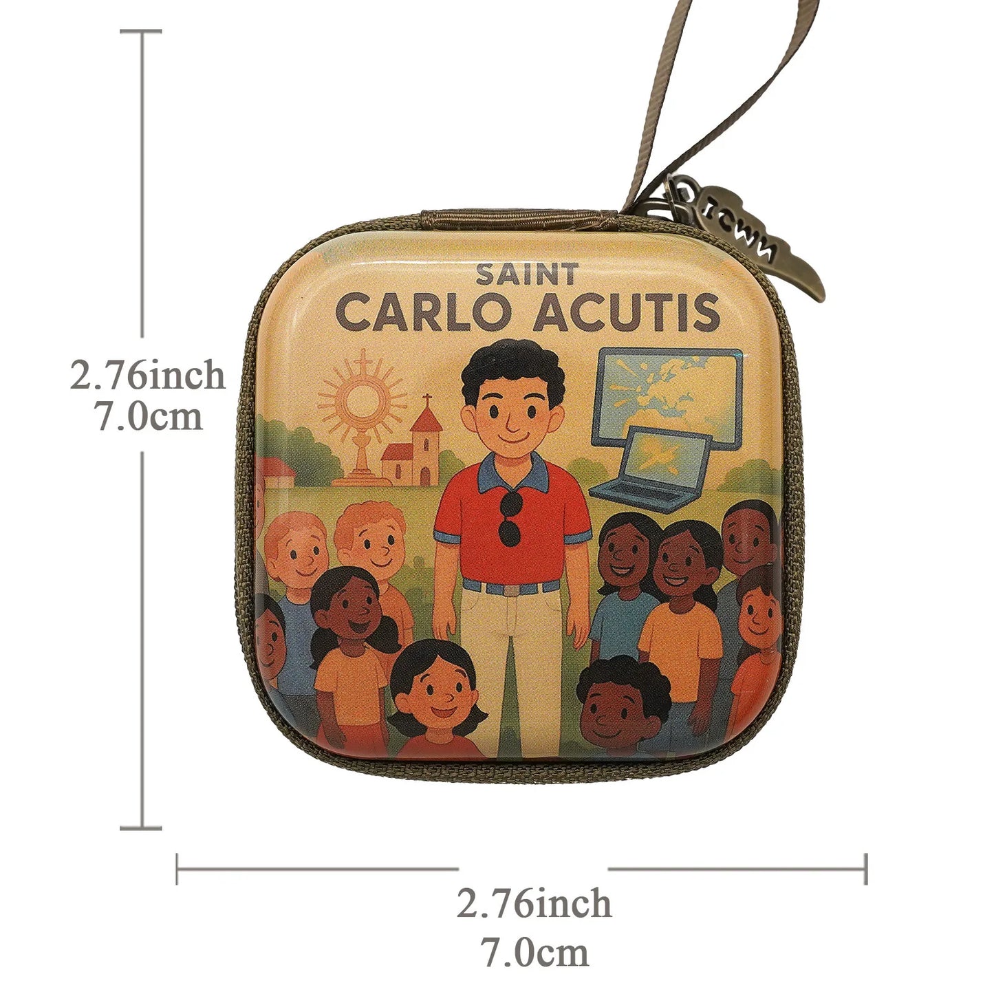 7x7cm, Virgin Mary Jesus Prayer Rosary Bag, Religious Jewelry Storage Box, Articulos Religiosos Catolico