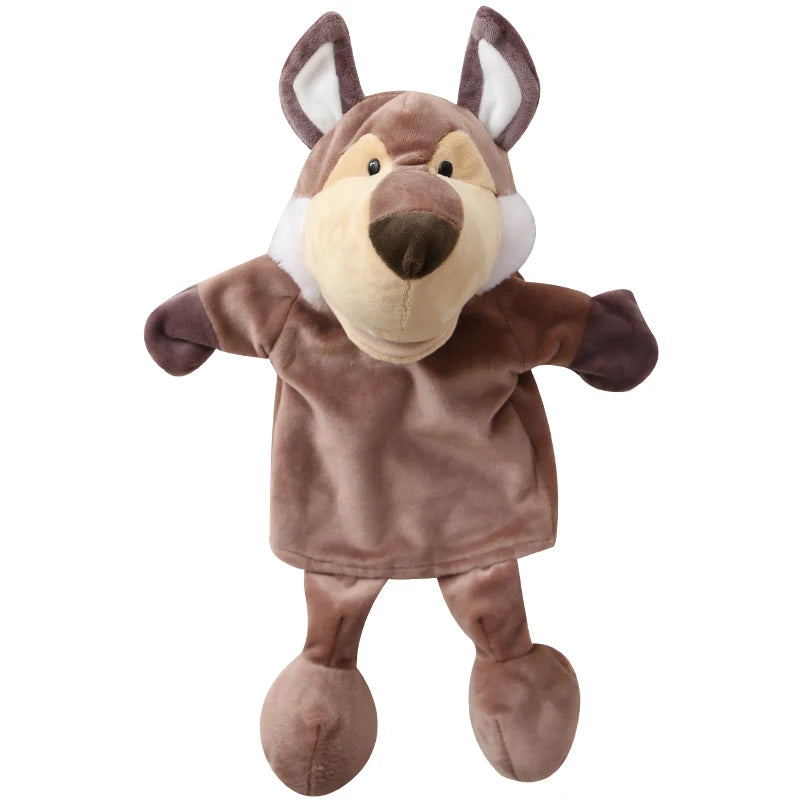Cartoon Animal Hand Puppet Parent-child Game Doll, 35cm, Stuffed Gaming Doll, Lion Elephant Pig Appease Toys, Birthday Gifts For Children