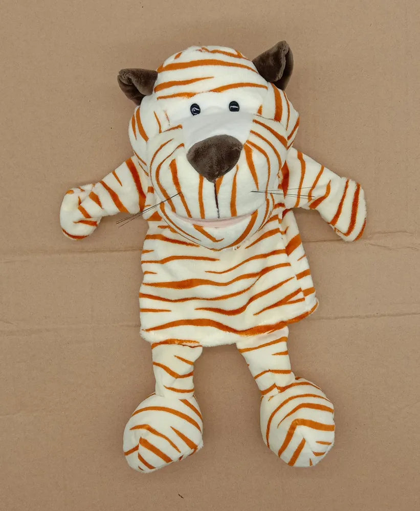 Cartoon Animal Hand Puppet Parent-child Game Doll, 35cm, Stuffed Gaming Doll, Lion Elephant Pig Appease Toys, Birthday Gifts For Children
