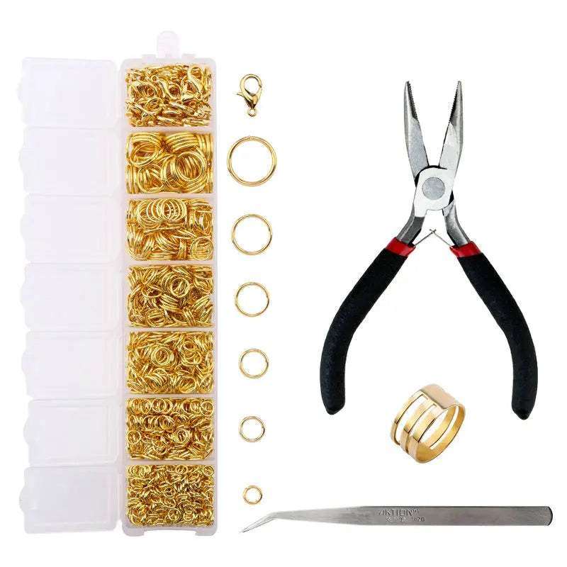 A Set Jewelry Findings Tool Set Open Jump Rings, Jewelry Pliers, Lobster Clasps Hooks, Jewelry Tweezers Jewelry Making Supplies